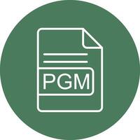 PGM File Format Line Multi Circle Icon vector