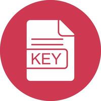 KEY File Format Glyph Multi Circle Icon vector