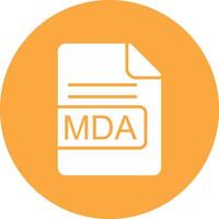 MDA File Format Glyph Multi Circle Icon vector