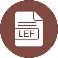 LEF File Format Glyph Multi Circle Icon vector