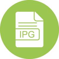 ipg archivo formato glifo multi circulo icono vector