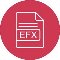 EFX File Format Line Multi Circle Icon vector