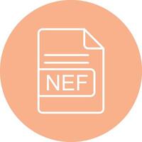 nef archivo formato línea multi circulo icono vector