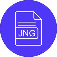 jng archivo formato línea multi circulo icono vector