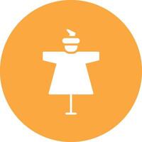 Scarecrow Glyph Multi Circle Icon vector