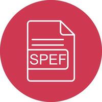 SPEF File Format Line Multi Circle Icon vector