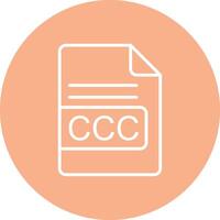 CCC File Format Line Multi Circle Icon vector