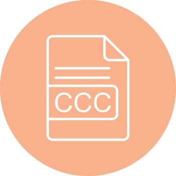 CCC File Format Line Multi Circle Icon vector