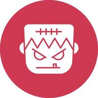 Frankenstein Glyph Multi Circle Icon vector