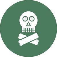 Skull Glyph Multi Circle Icon vector