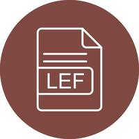 LEF File Format Line Multi Circle Icon vector