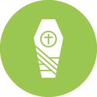 Coffin Glyph Multi Circle Icon vector