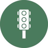 Traffic Lights Glyph Multi Circle Icon vector