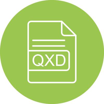 QXD File Format Line Multi Circle Icon