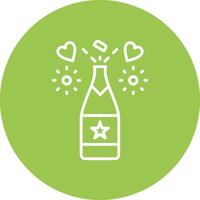 Champagne Line Multi Circle Icon vector