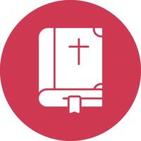 Bible Glyph Multi Circle Icon vector