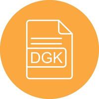 dgk archivo formato línea multi circulo icono vector