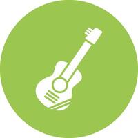 Guitar Glyph Multi Circle Icon vector