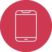 Mobile Phone Line Multi Circle Icon vector