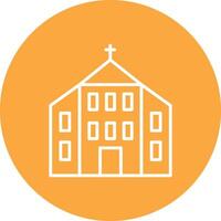 Church Line Multi Circle Icon vector