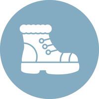 Boot Glyph Multi Circle Icon vector