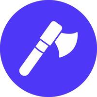 Axe Glyph Multi Circle Icon vector