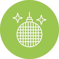 Disco Ball Line Multi Circle Icon vector