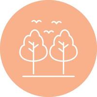 Forest Line Multi Circle Icon vector