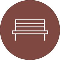 Bench Line Multi Circle Icon vector