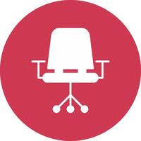 Chair Glyph Multi Circle Icon vector