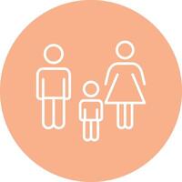 Family Line Multi Circle Icon vector