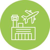 Airport Line Multi Circle Icon vector