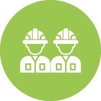 Worker Glyph Multi Circle Icon vector
