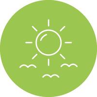 Sun Line Multi Circle Icon vector