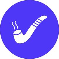 Smoking Pipe Glyph Multi Circle Icon vector