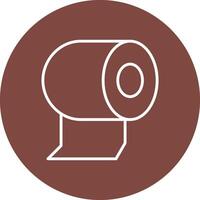 Toilet Paper Line Multi Circle Icon vector