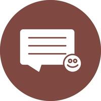 Comments Glyph Multi Circle Icon vector