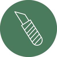 Cutting Knife Line Multi Circle Icon vector