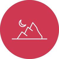 Mountain Line Multi Circle Icon vector