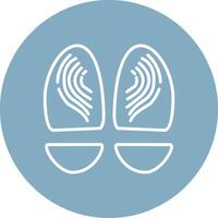 Footprint Line Multi Circle Icon vector