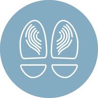 Footprint Line Multi Circle Icon vector