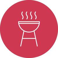 Barbecue Line Multi Circle Icon vector