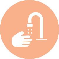 Hand Wash Glyph Multi Circle Icon vector