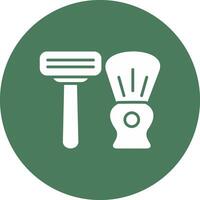 Shaving Glyph Multi Circle Icon vector