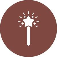 Magic Wand Glyph Multi Circle Icon vector