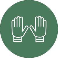 Glove Line Multi Circle Icon vector