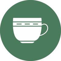 Cup Glyph Multi Circle Icon vector