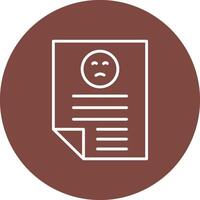 Bad Review Line Multi Circle Icon vector