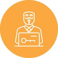 Anonymous Line Multi Circle Icon vector