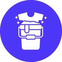 Bucket Glyph Multi Circle Icon vector